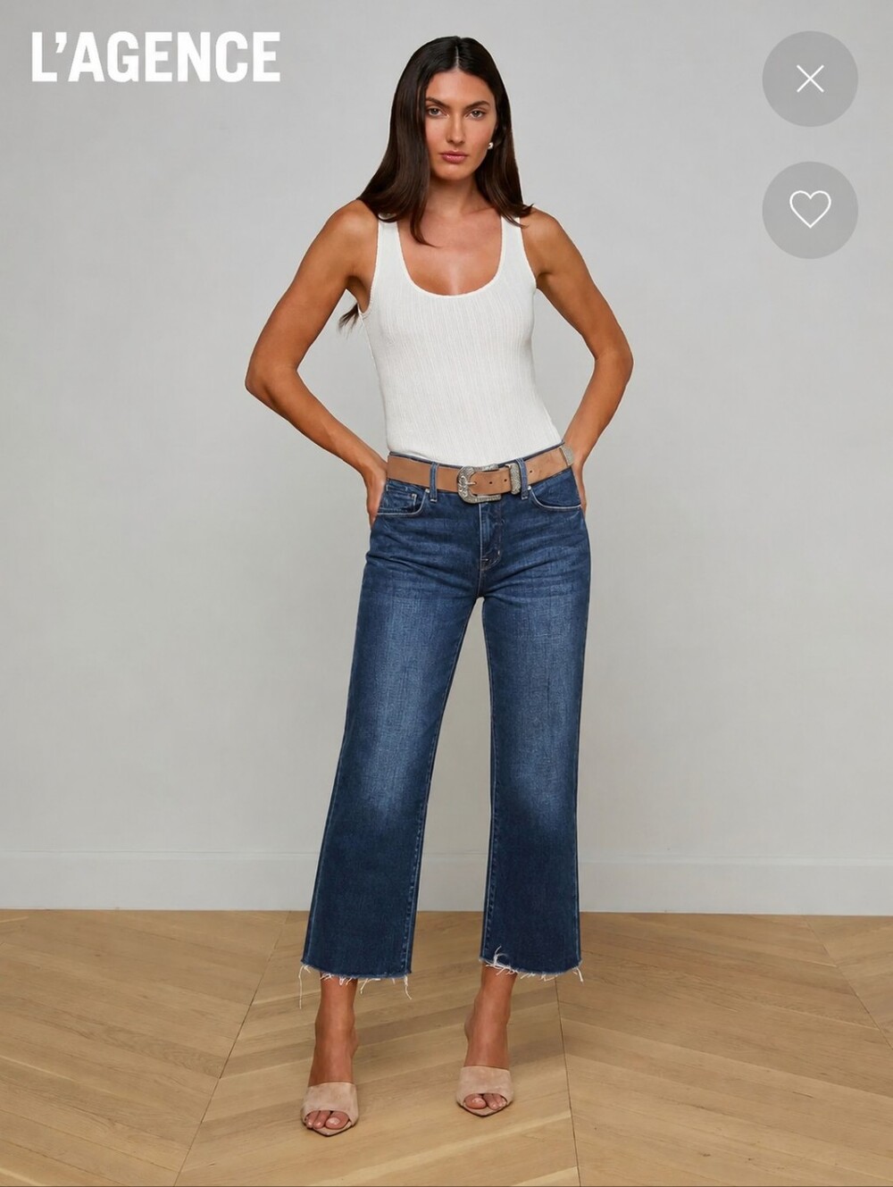 ❤️ L'AGENCE WANDA WIDE LEG HIGH RISE CROPPED JEANS, 4 (27)